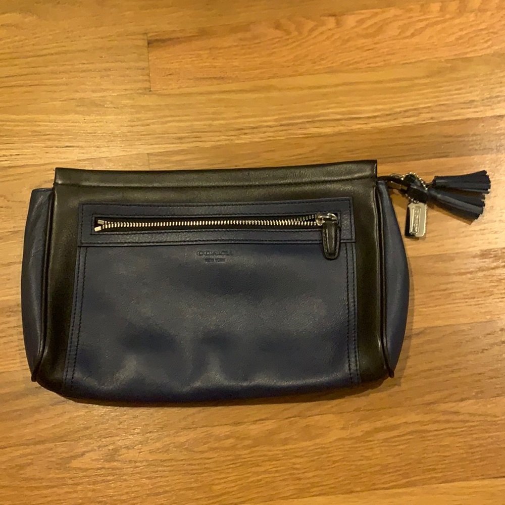 Black and navy coach handbag